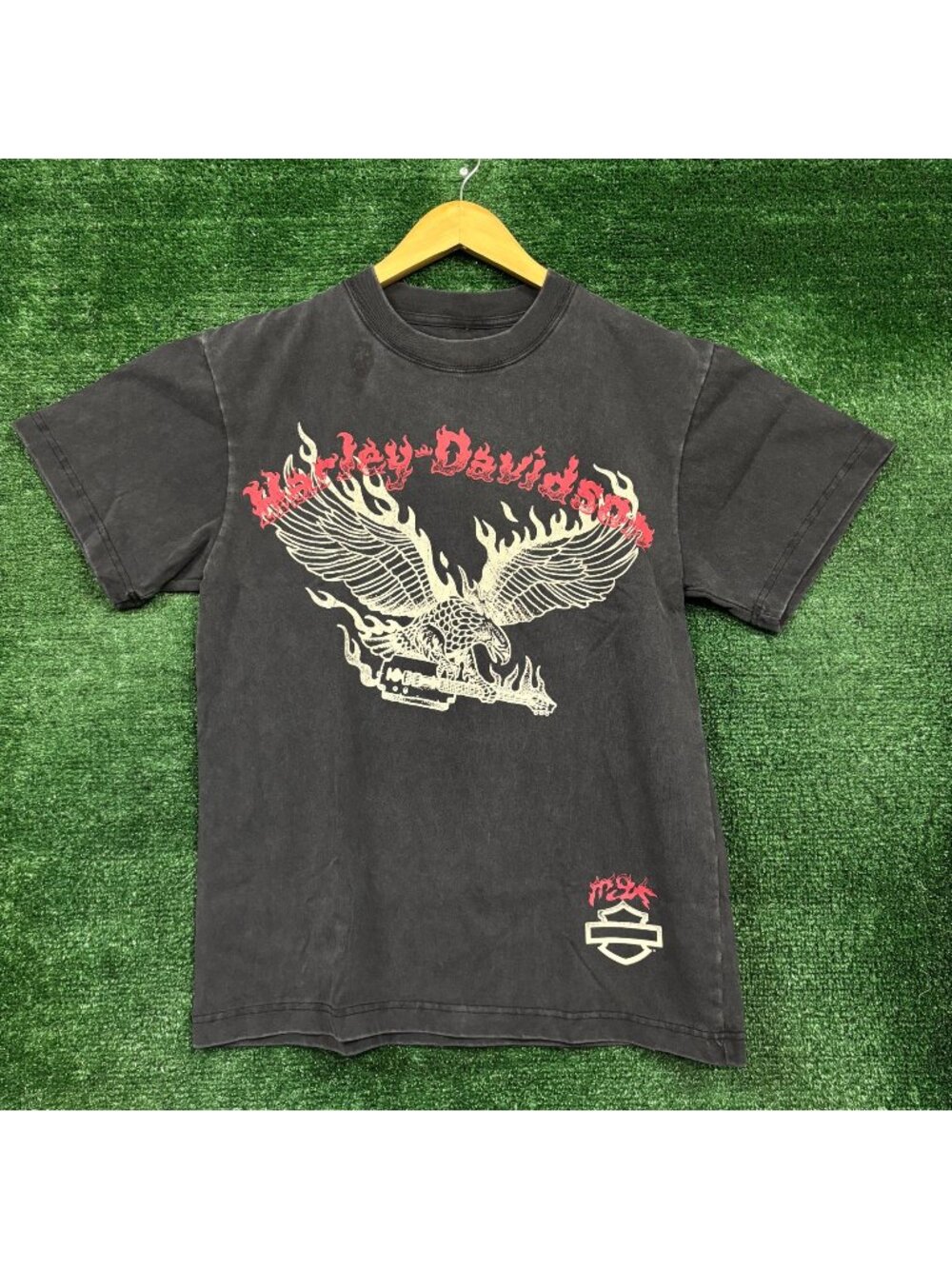 Harley-Davidson Motorcycle x Machine Gun Kelly Eagle on Fire T-Shirt Size Small